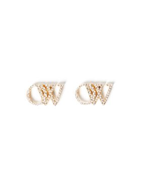 OFF WHITE Strass Ow Earrings GOLD OWOB13HC99MET001