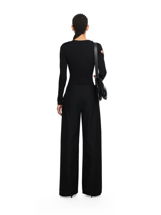 Women's Gabardine Cargo Pants OFF WHITE Women's Gabardine Cargo Pants Black-No Color 2CF02BS26FAB001