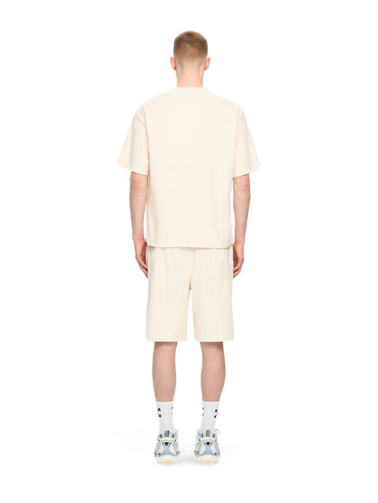 OFF WHITE Towel Terry All Over Logo T-Shirt VANILLA ICE 44MKS073F5002