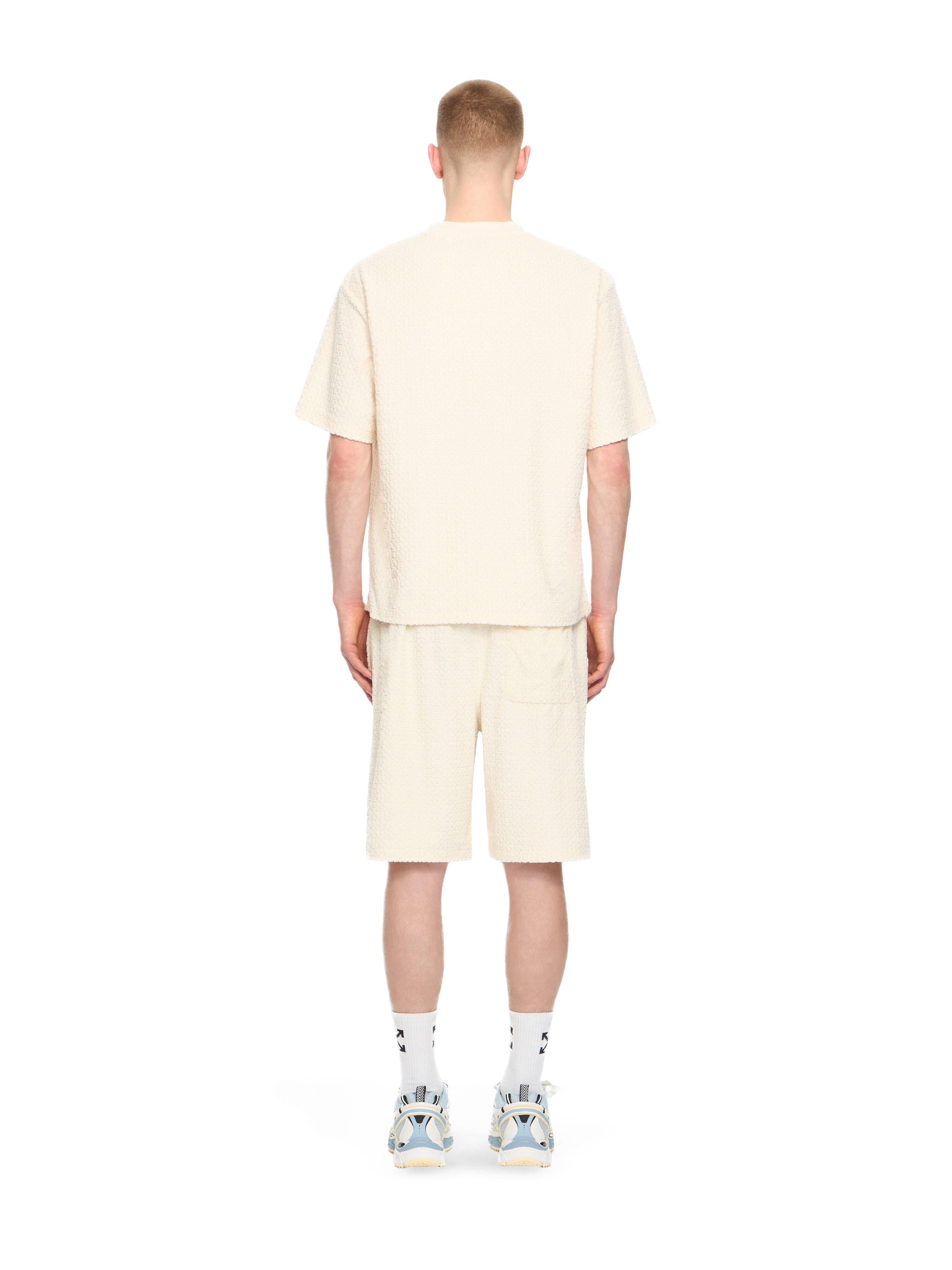 OFF WHITE Towel Terry All Over Logo T-Shirt VANILLA ICE 44MKS073F5002