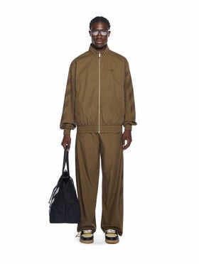 OFF WHITE Diagonal Cotton Trackpants BEECH/BEECH OMCJ03FF25FAB001