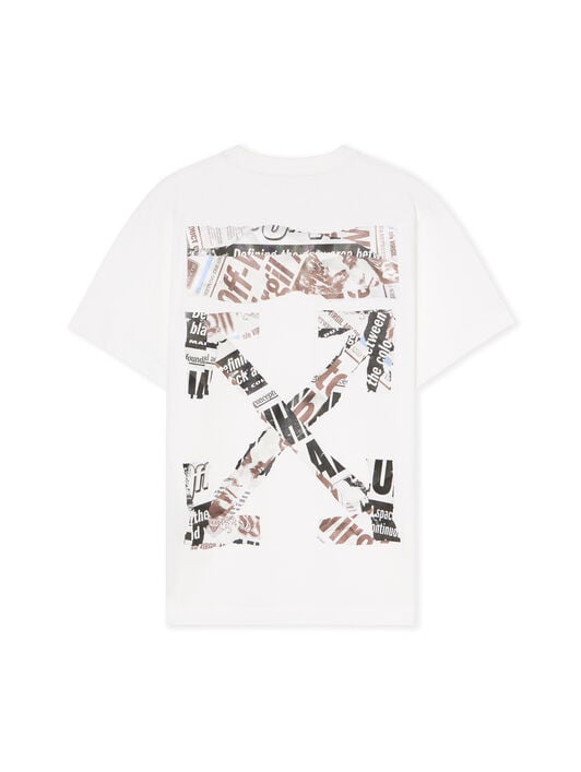 Newspaper Arrow Slim Logo Tee OFF WHITE Newspaper Arrow Slim Logo Tee WHITE - BLACK OMAA027F25JER005