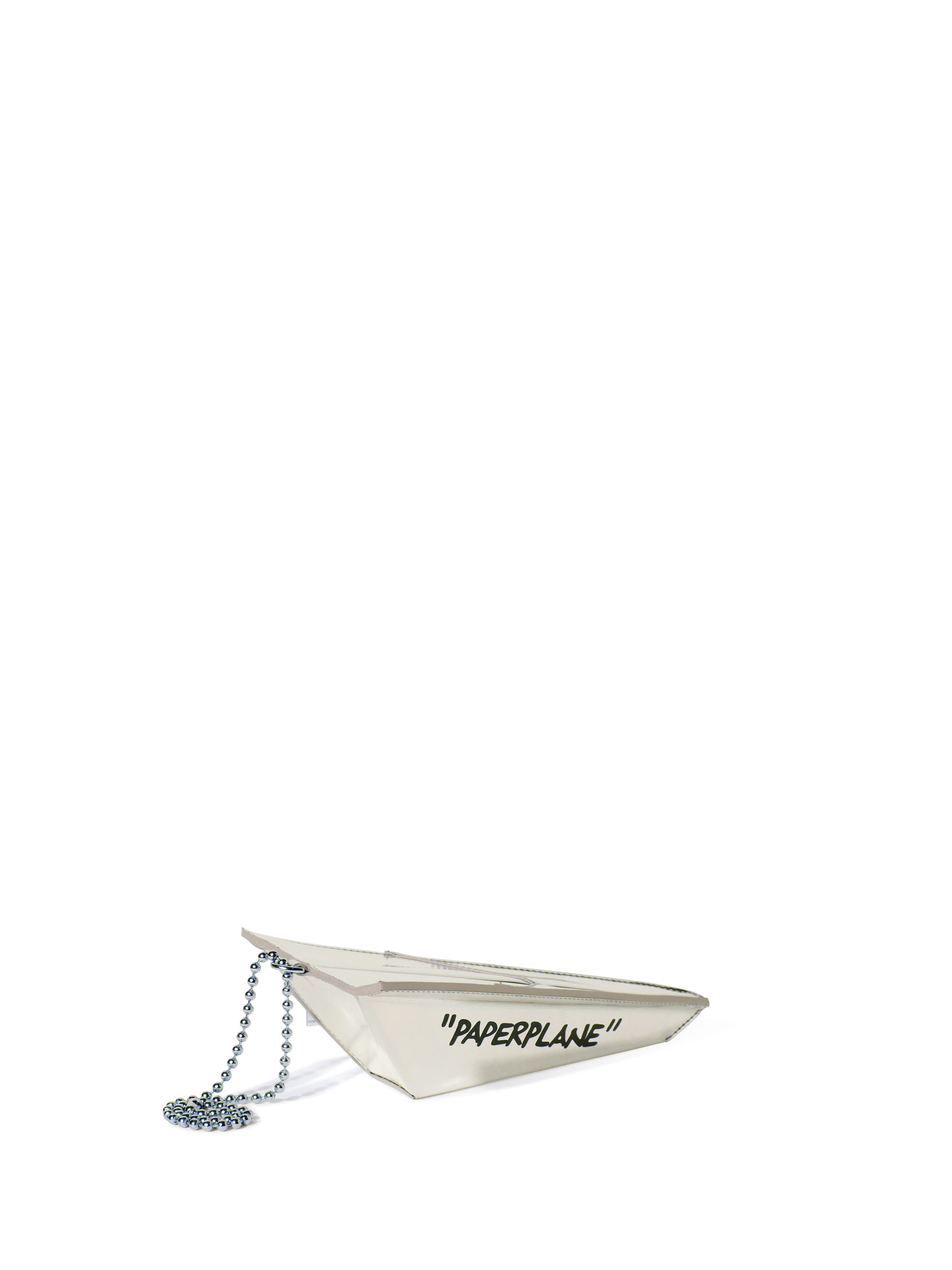 OFF WHITE Silver Paper Plane Clutch  OWNM057Z25FAB001