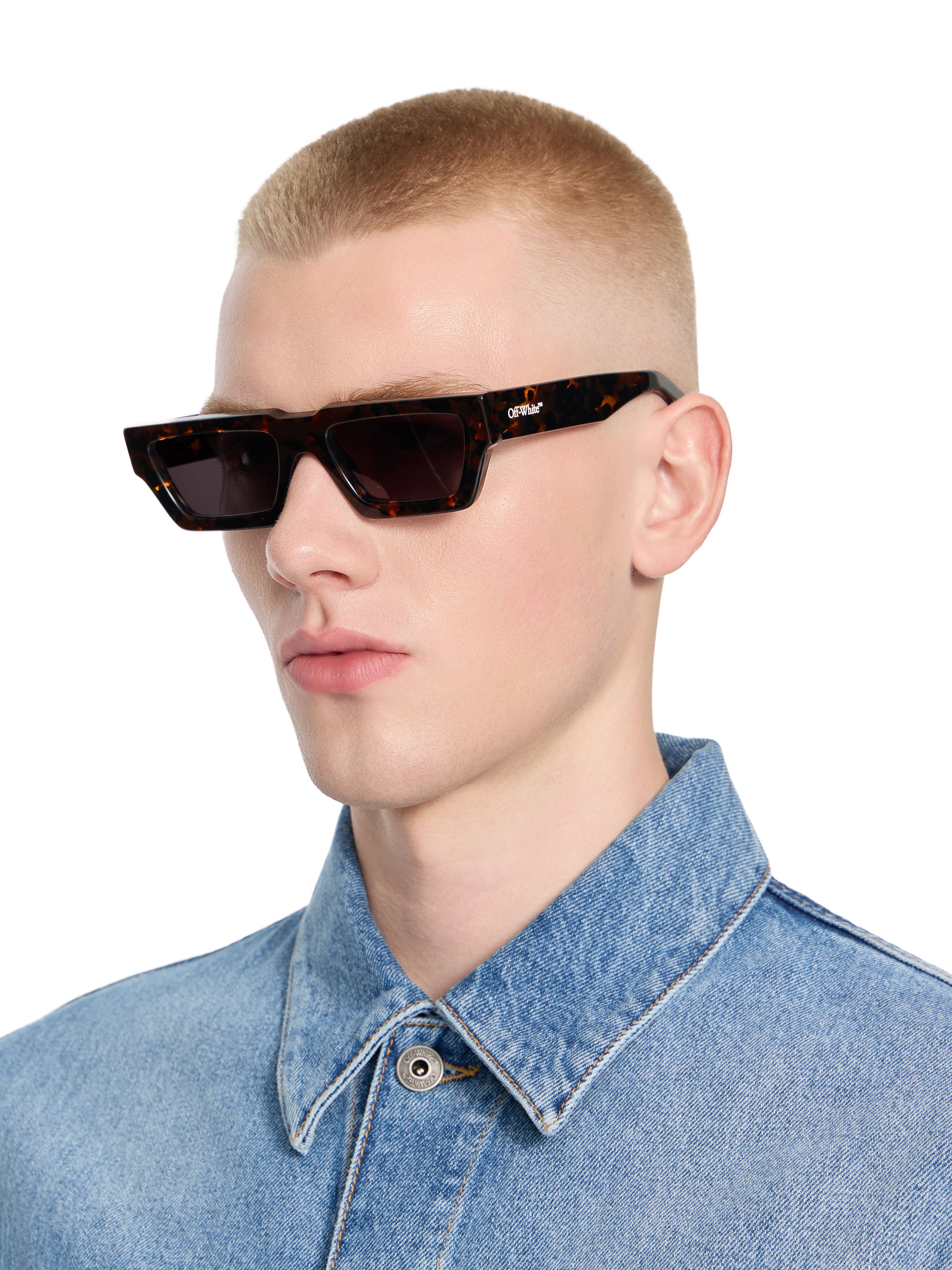 OFF WHITE Manchester Sunglasses HAVANA - DARK GREY OERI129C99PLA001