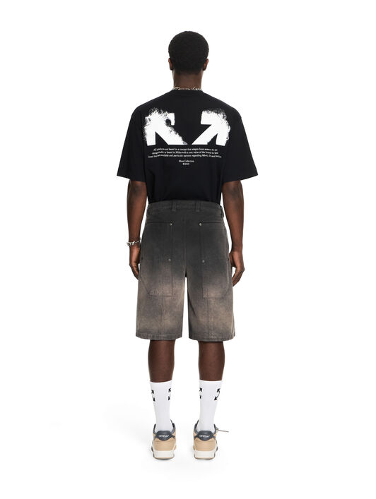 OFF WHITE OWR Gradient Carpenter Shorts BLACK 44XCS005S26F001