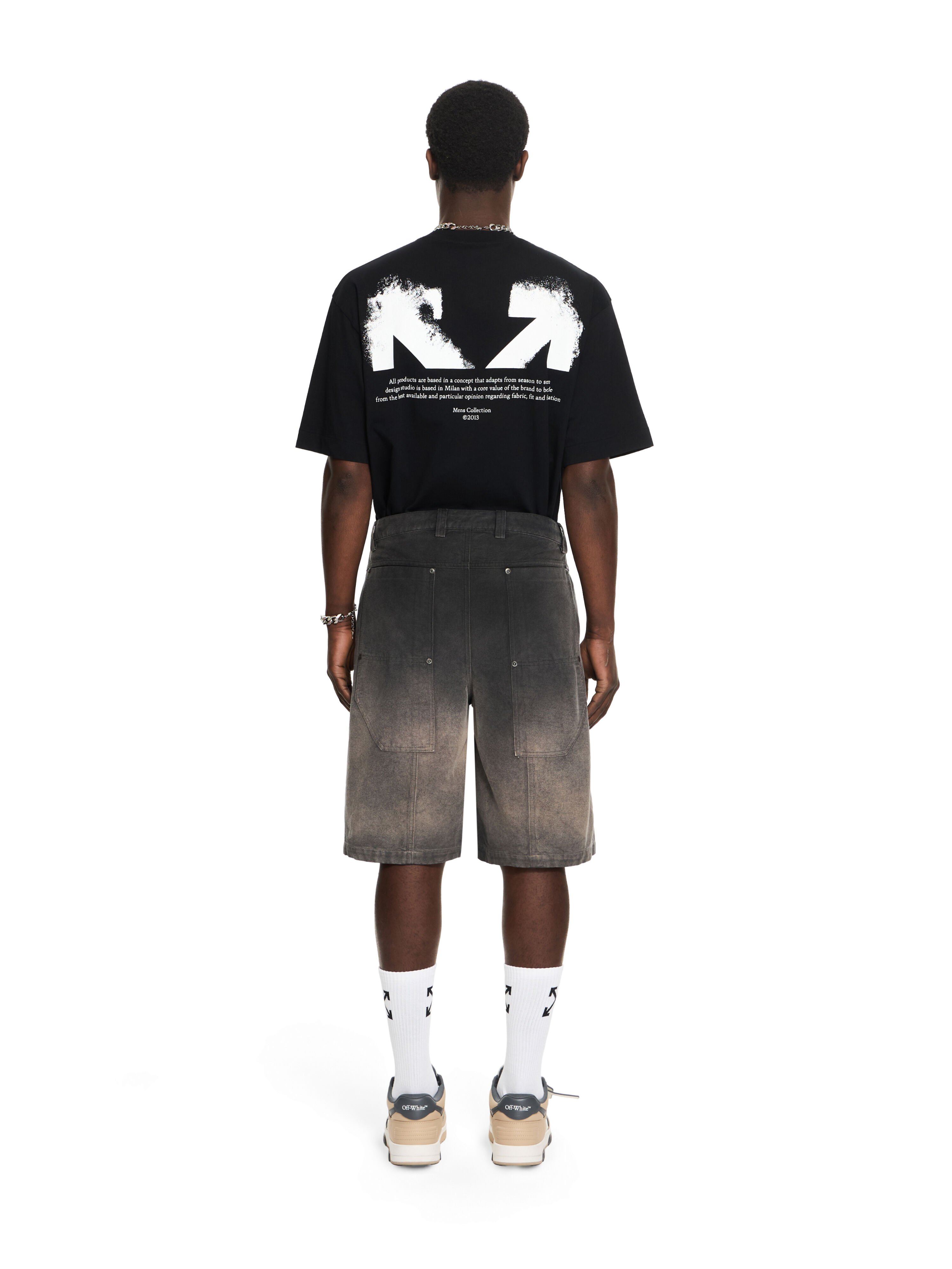 OFF WHITE OWR Gradient Carpenter Shorts BLACK 44XCS005S26F001