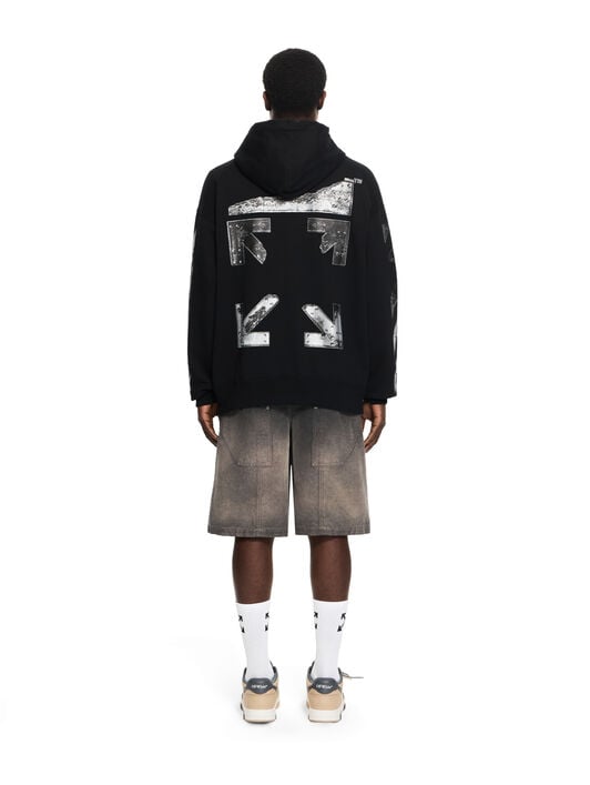 OFF WHITE Metal Arrow Skate Zip Hoodie BLACK 44MBE015S26F001