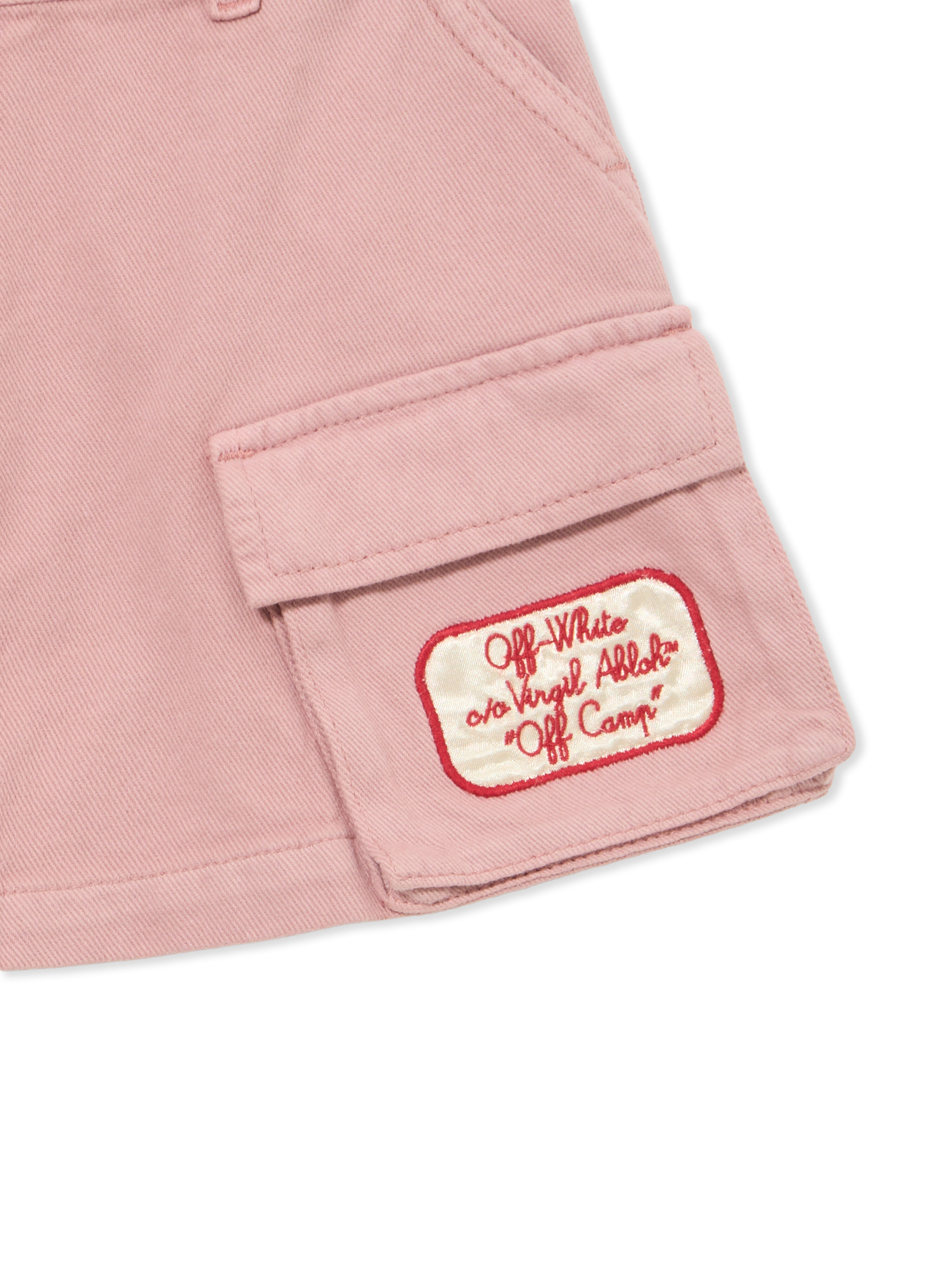 OFF WHITE Satin Patch Cargo Skirt PALE MAUVE 44GCY002S26F001