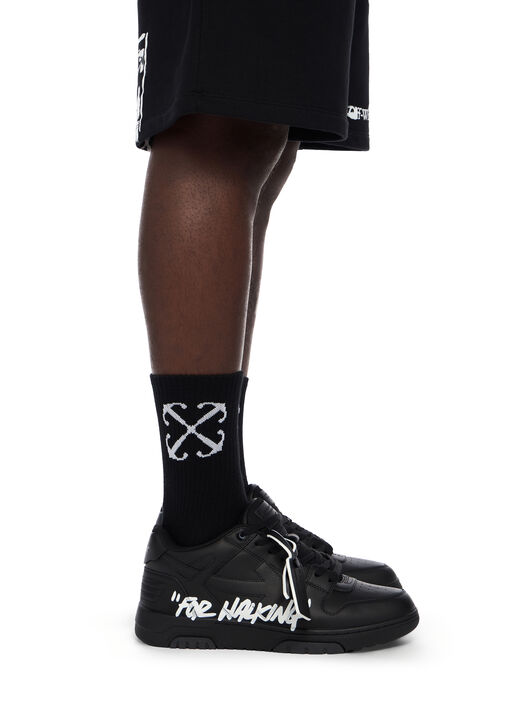 OFF WHITE Out Of Office For Walking Sneakers BLACK - WHITE OMIA189C99LEA01A
