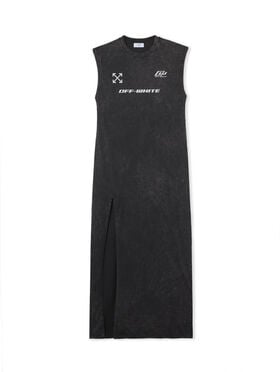 OFF WHITE Racer Loose Jersey Dress Marble Black-Rodio 2DH00BS26JER001
