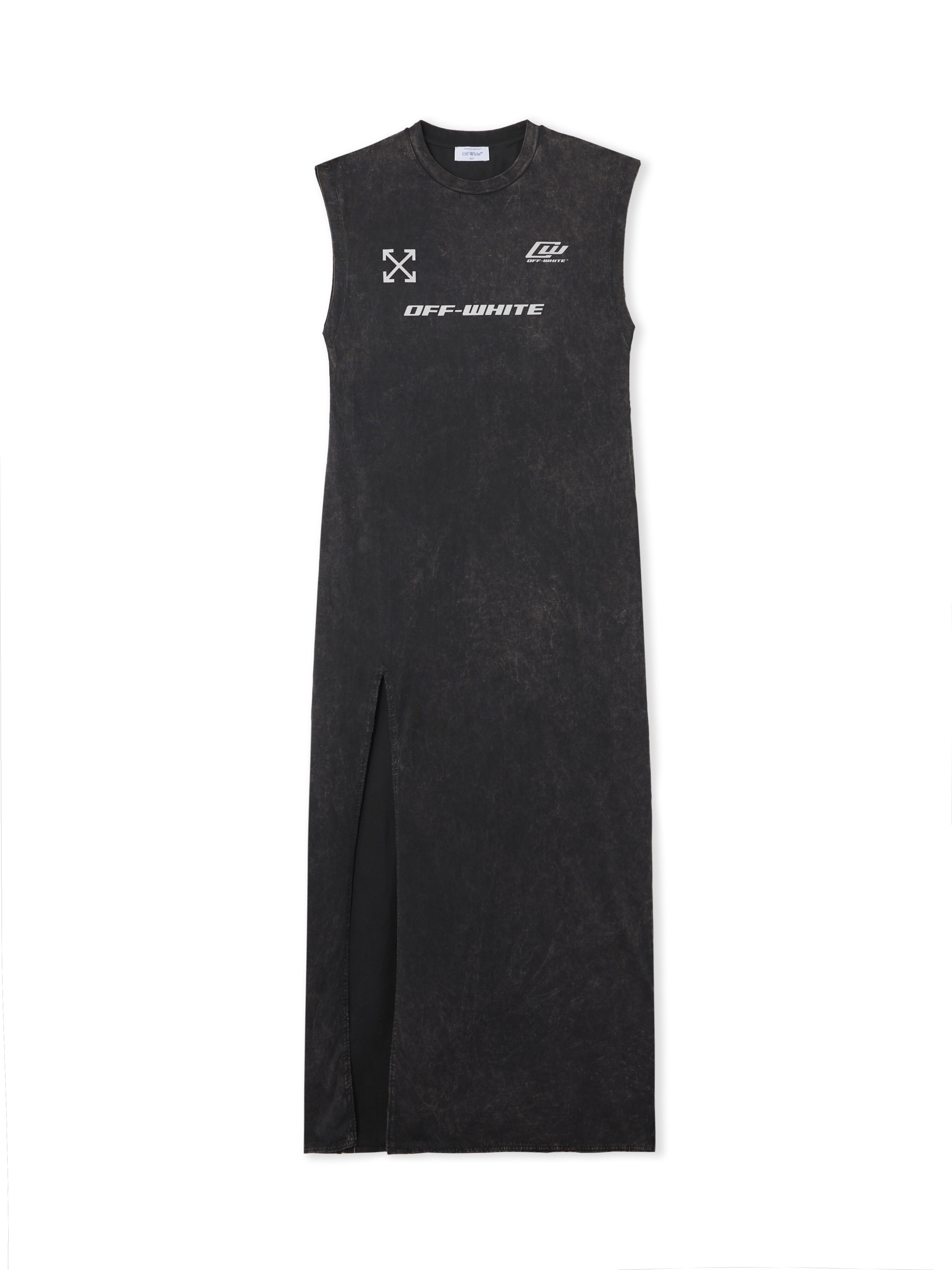 OFF WHITE Racer Loose Jersey Dress Marble Black-Rodio 2DH00BS26JER001