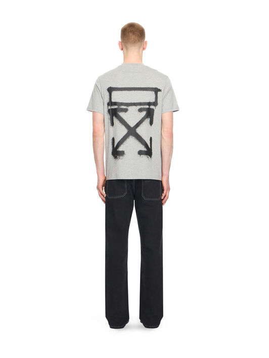 OFF WHITE Slim Fit Graphic S/S T-Shirt LT HEATHER GREY 44OWOS26T061