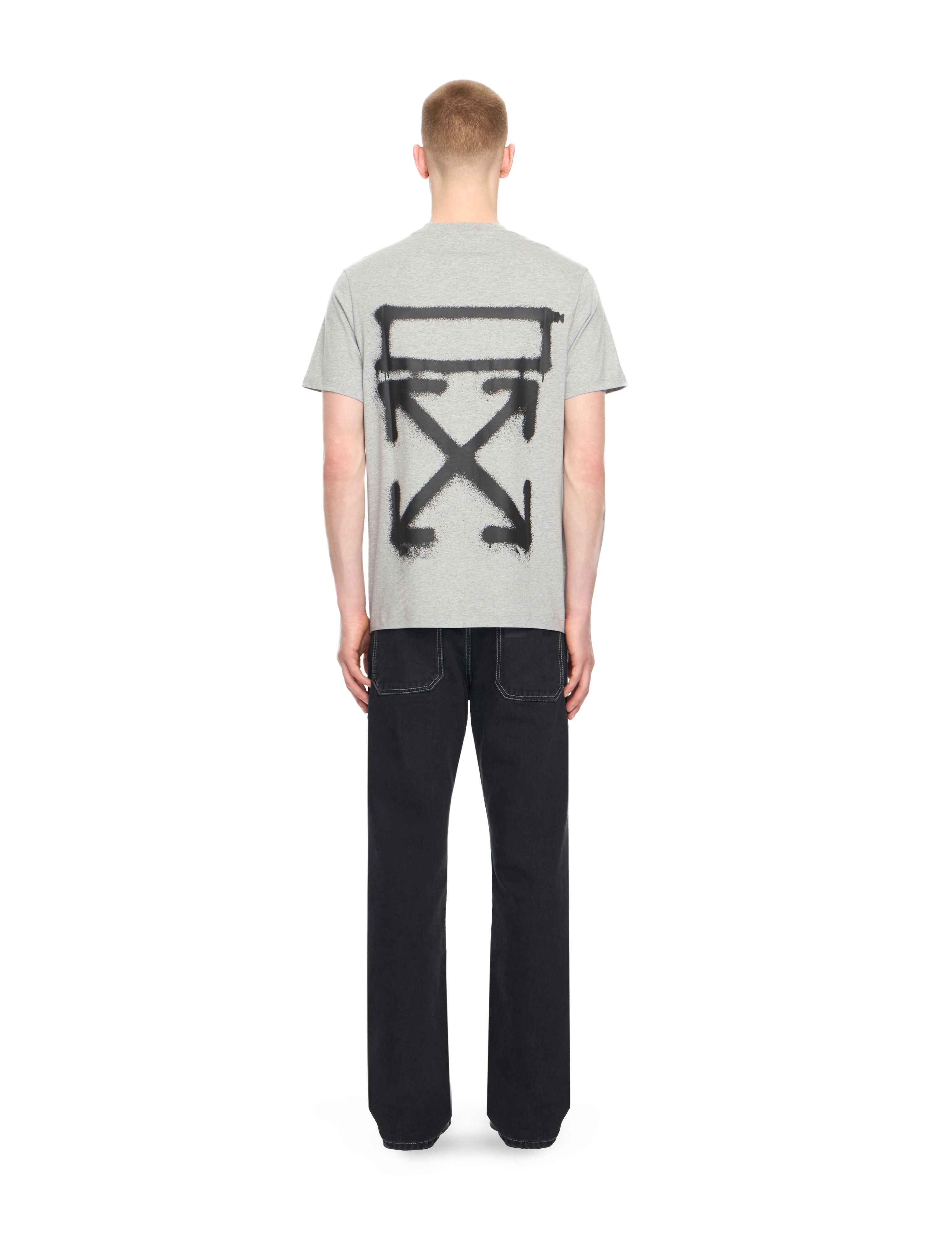 OFF WHITE Slim Fit Graphic S/S T-Shirt LT HEATHER GREY 44OWOS26T061