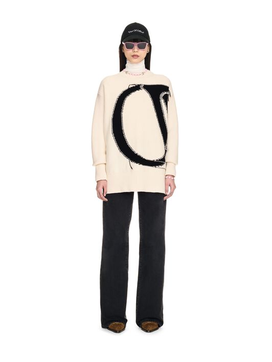 OFF WHITE Weisser Pullover Mit Rundhalsausschnitt Und Logo WEISS OWHE102C99KNI001