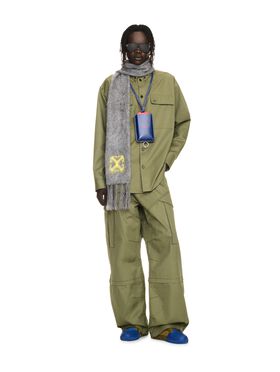 OFF WHITE MILITÄRGRÜNES BAUMWOLL-HEMD GRÜN OMES009F24FAB001