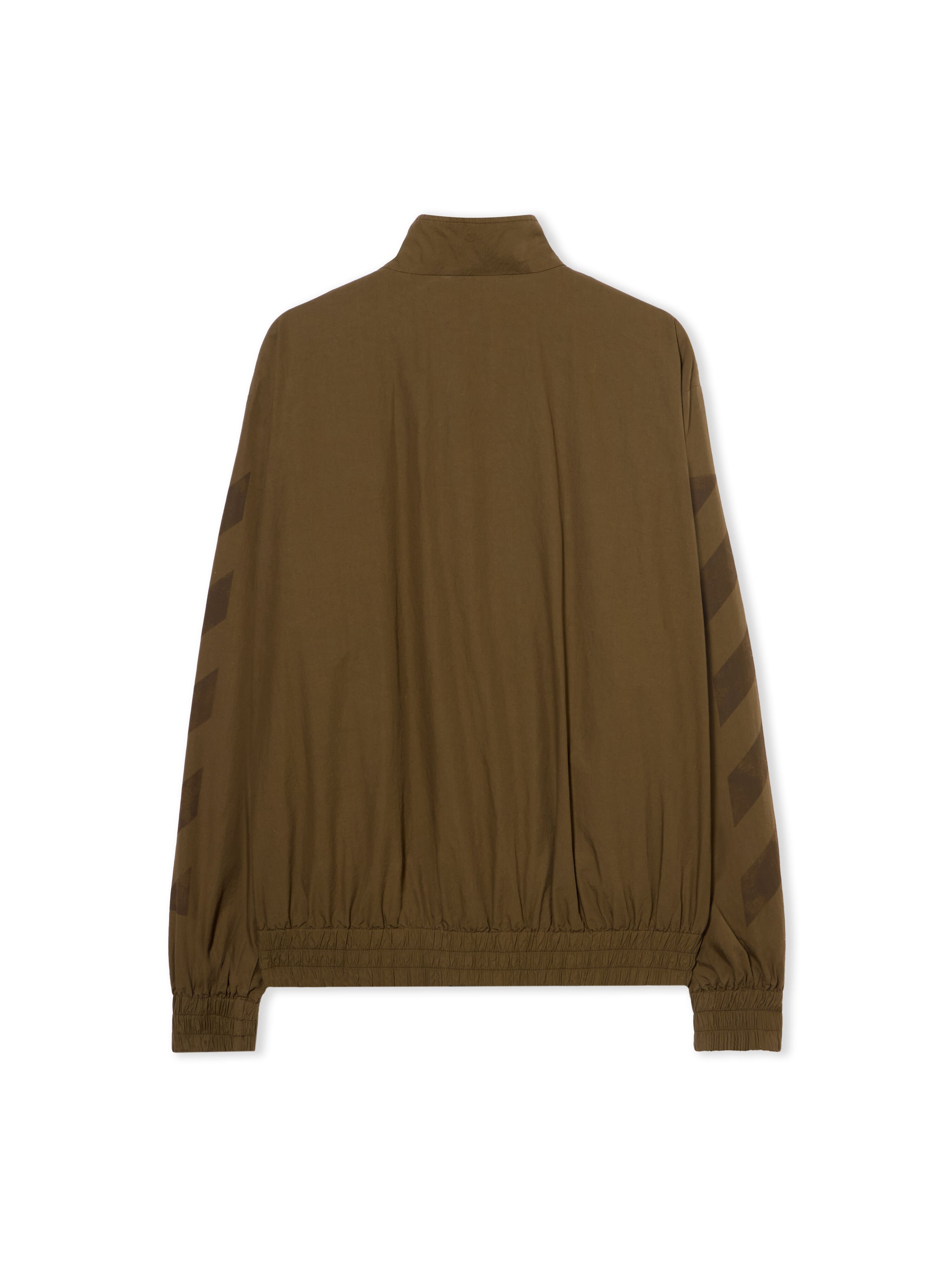 OFF WHITE Diagonal Cotton Tracktop ARMY GREEN - ARMY GREEN OMBD05GF25FAB001
