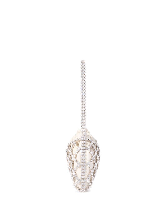 CLUTCH FOR DINNER CON CRISTALLI OFF WHITE CLUTCH FOR DINNER CON CRISTALLI NEUTRI OWNN188C99MET001