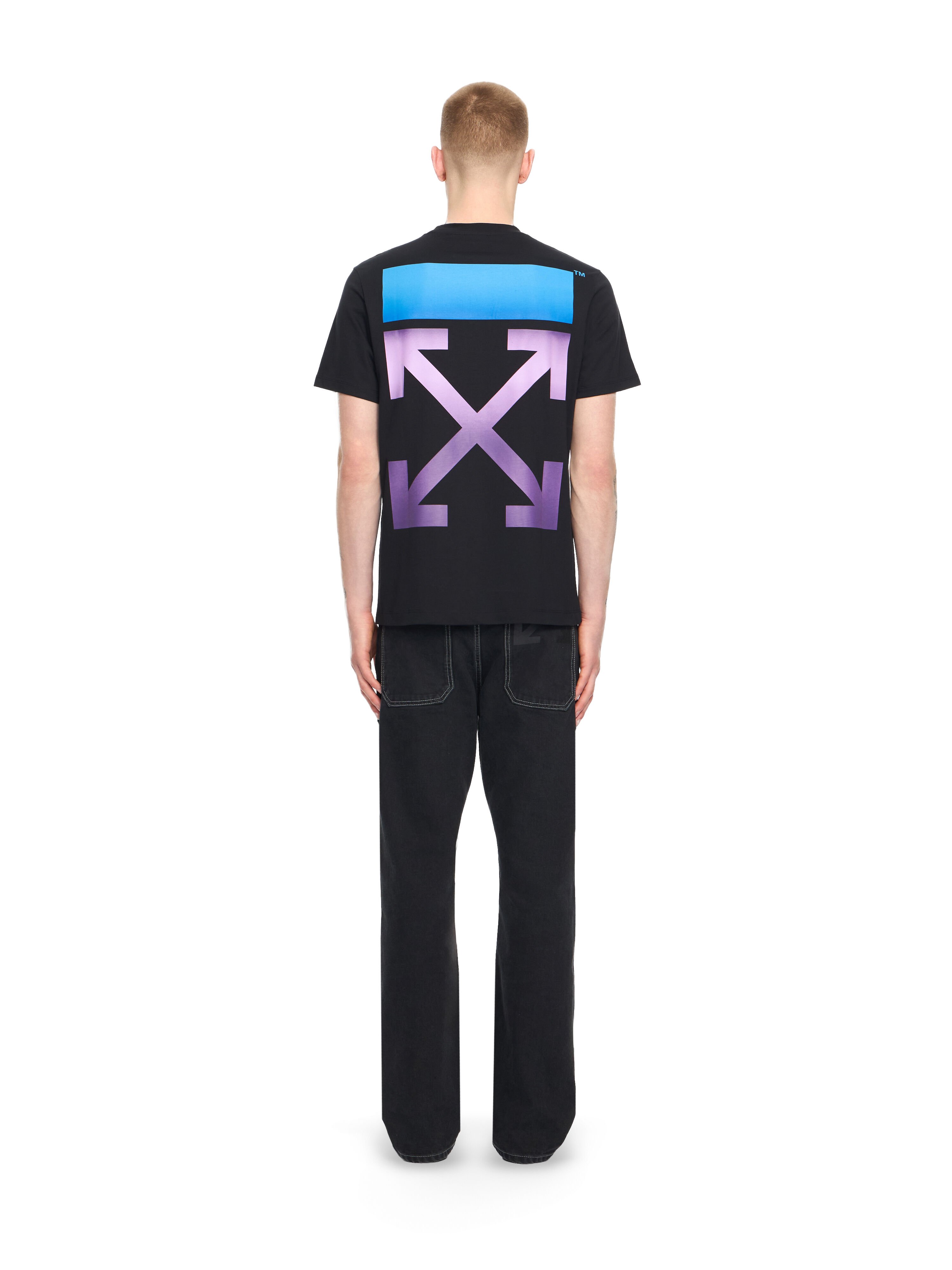 OFF WHITE Slim Fit Gradient S/S T-Shirt BLACK 44OWOS26T052