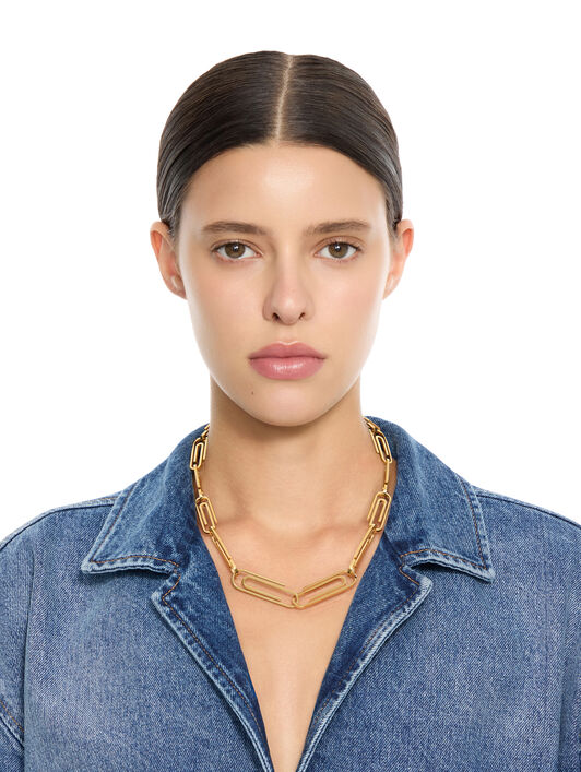 OFF WHITE Paperclip Chain Necklace SILVER - SILVER OWOB147S26MET001