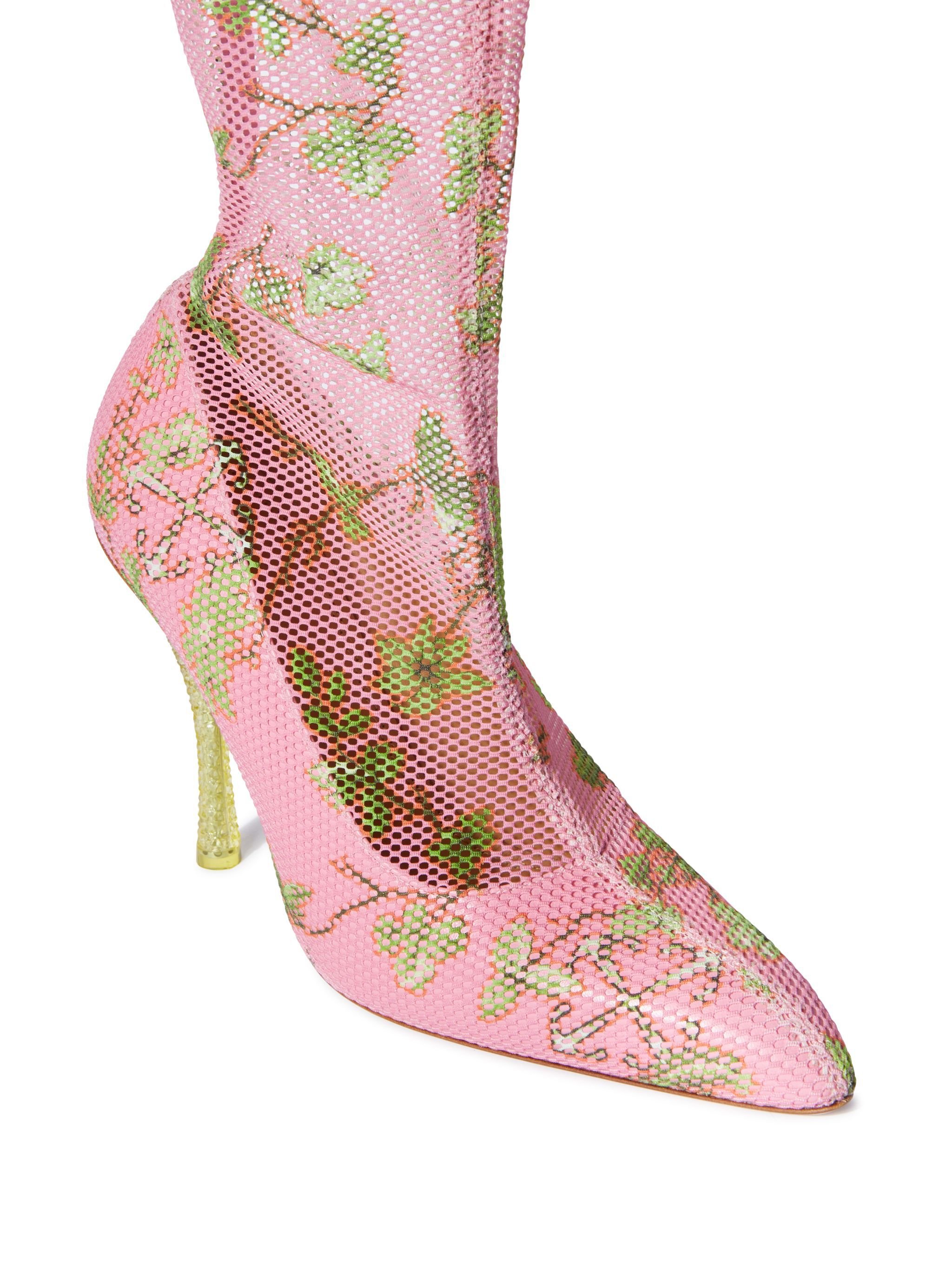 OFF WHITE Crystal Printed Mesh Cuissard PINK OWIE043F24MAT003