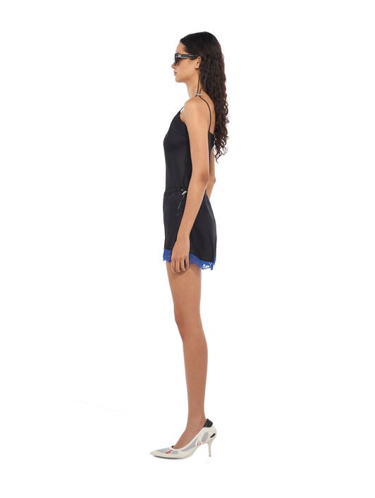 Satin Lace Slip Shorts OFF WHITE Satin Lace Slip Shorts Black Nautical Blue 2FJ00870B