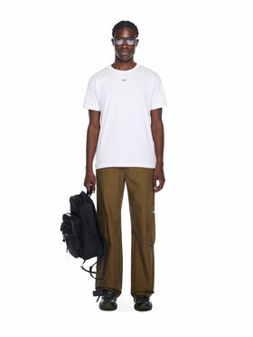 OFF WHITE Newspaper Arrow Slim Logo Tee WHITE - BLACK OMAA027F25JER005
