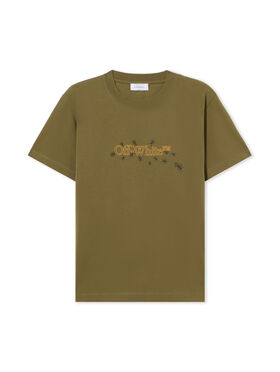 OFF WHITE Ants Arrow T-Shirt WINTER MOSS - YELLOW OMAA027S25JER00D