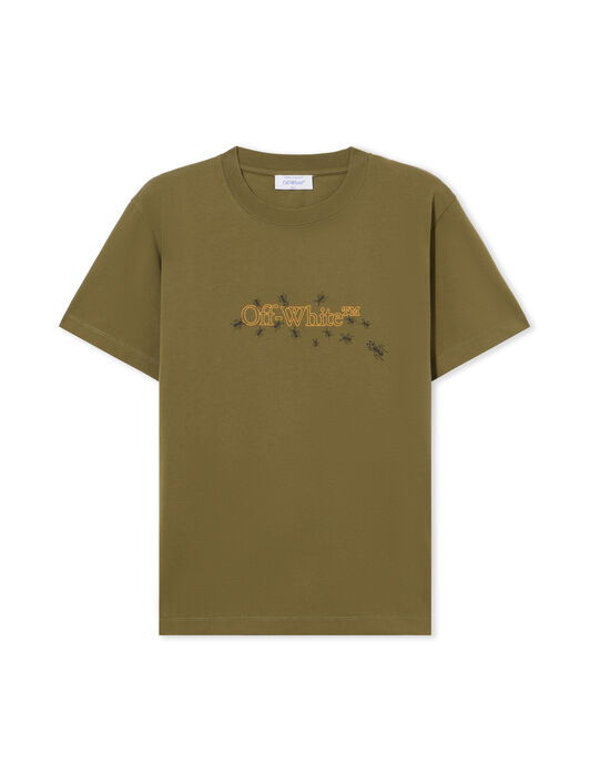 OFF WHITE Ants Arrow T-Shirt WINTER MOSS - YELLOW OMAA027S25JER00D