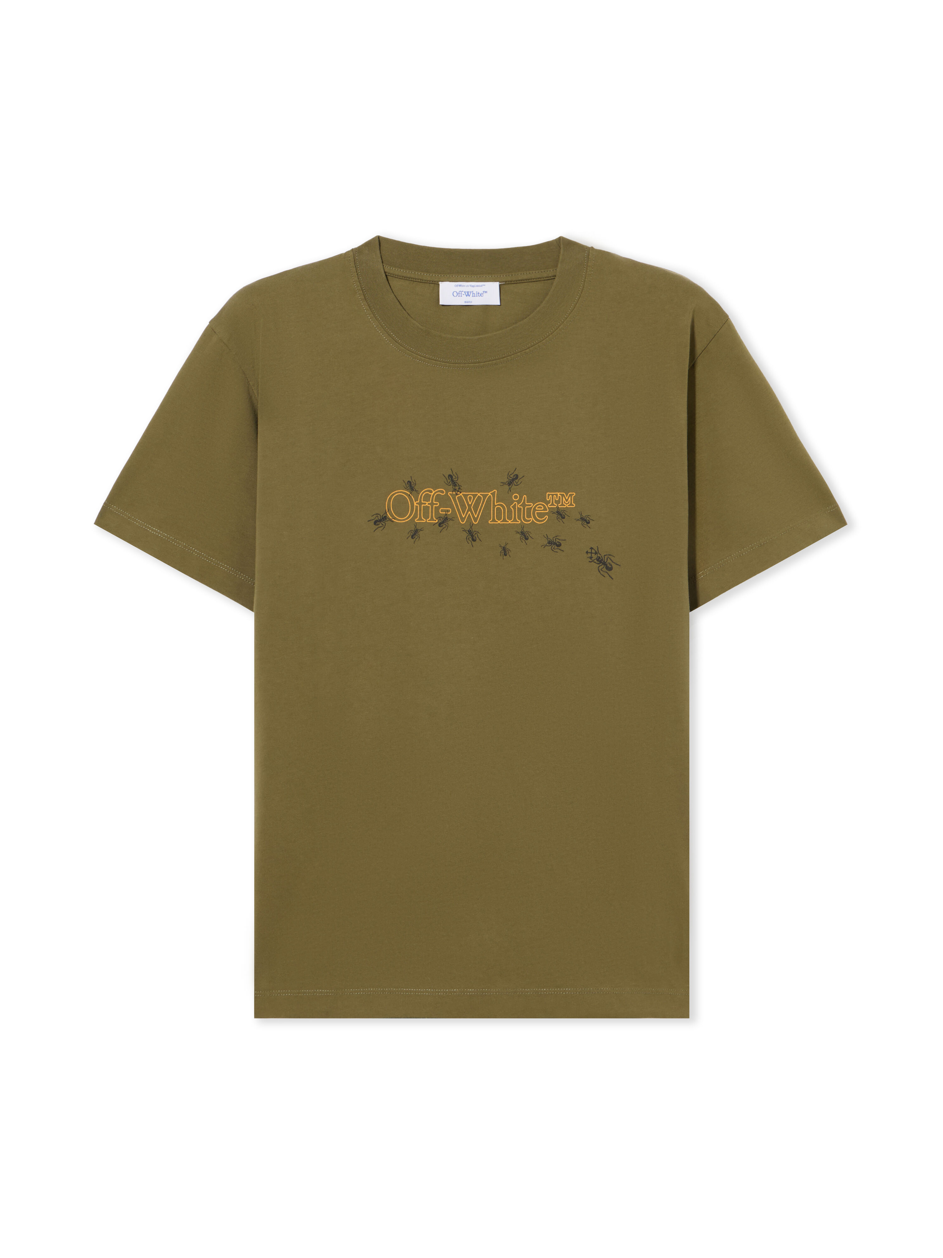 OFF WHITE Ants Arrow T-Shirt WINTER MOSS - YELLOW OMAA027S25JER00D