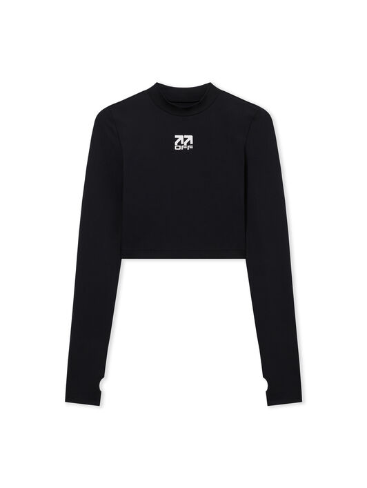 LAB L/AB Cropped Mockneck Top Black Night LABF2639B00063T