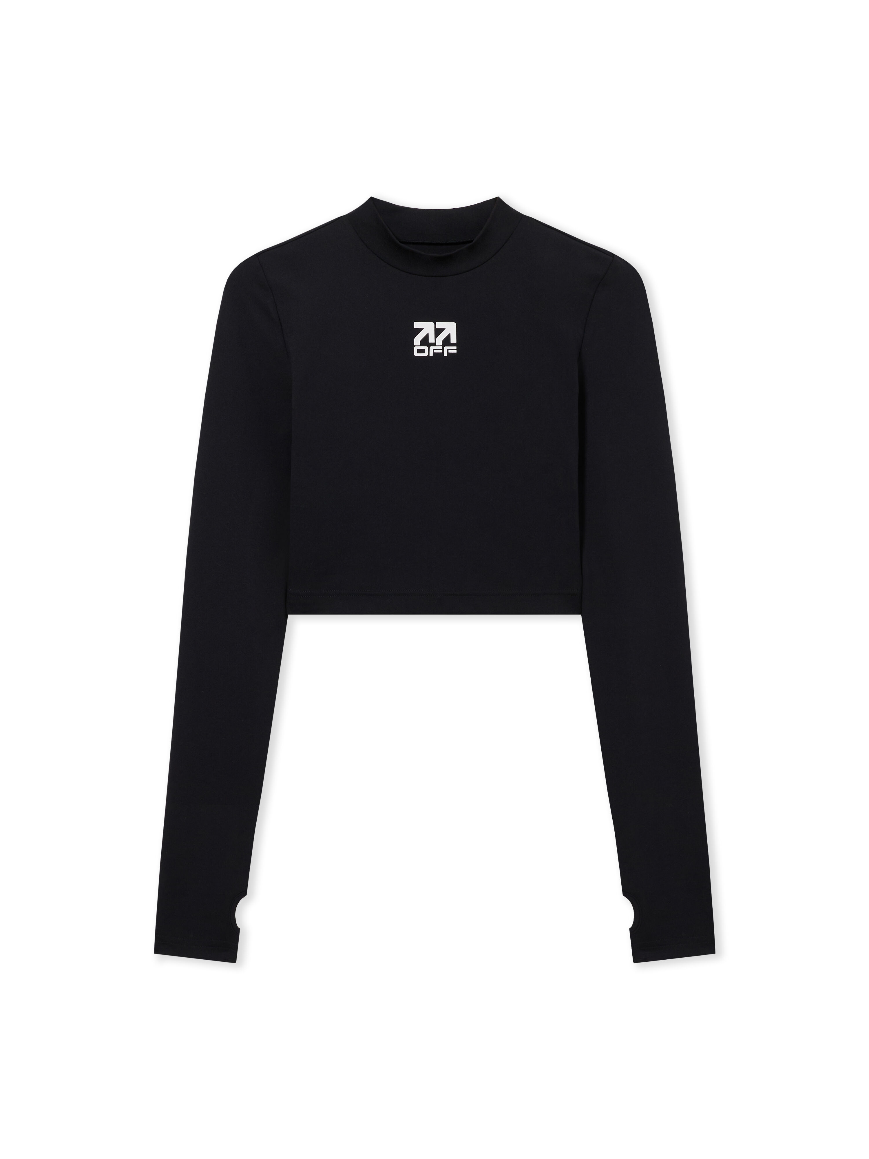LAB L/AB Cropped Mockneck Top Black Night LABF2639B00063T