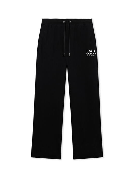 LAB L/AB Core Diagonal Relaxed Sweatpants BLACK 44LABF26B051