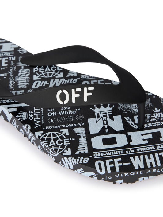 Off Stamp Flip Flops OFF WHITE Off Stamp Flip Flops WHITE SNOW - BLACK OMIO001F25MAT001