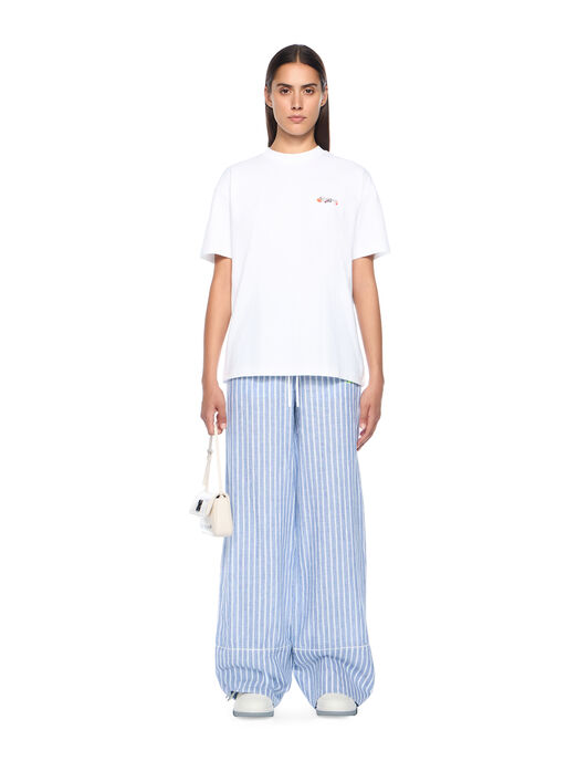 OFF WHITE Flower Vase Regular Logo Tee WHITE OWAA089F25JER005