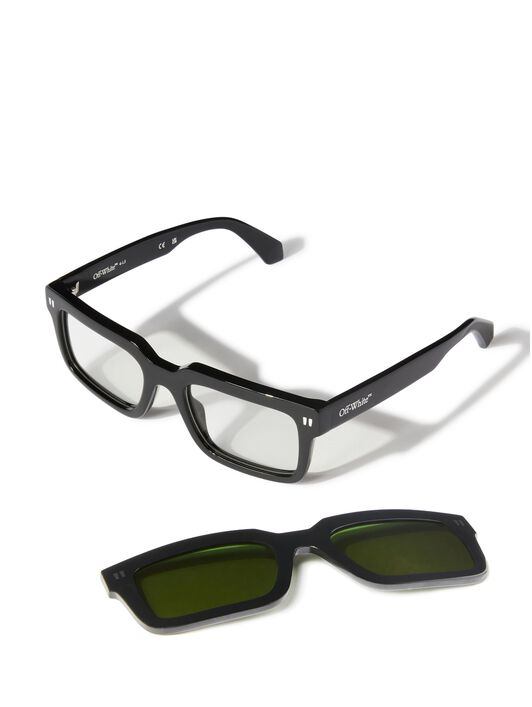 OFF WHITE Occhiali Da Sole Clip-On 2 Nero/Verde NERO OERI130C99PLA001