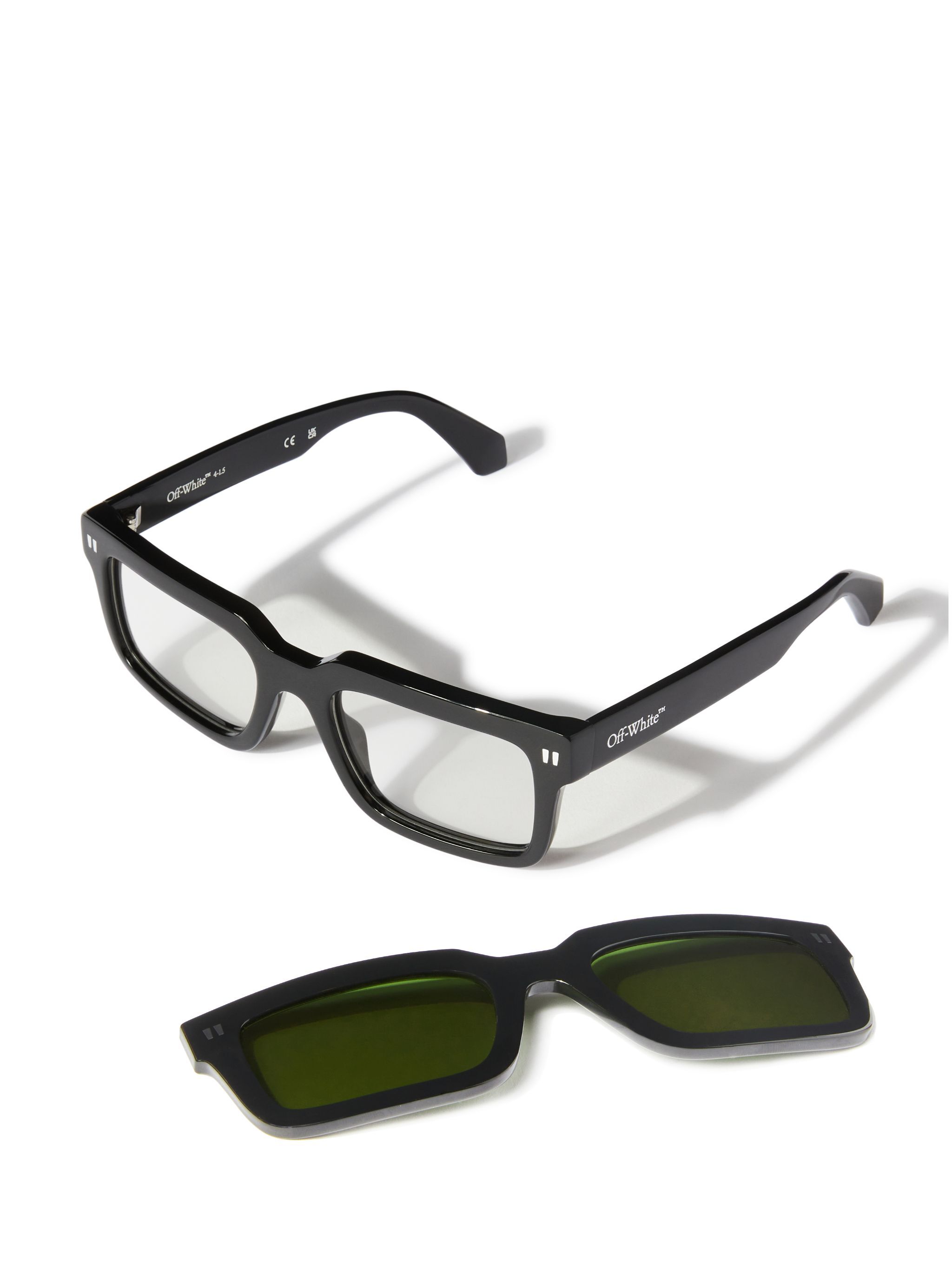 OFF WHITE Occhiali Da Sole Clip-On 2 Nero/Verde NERO OERI130C99PLA001