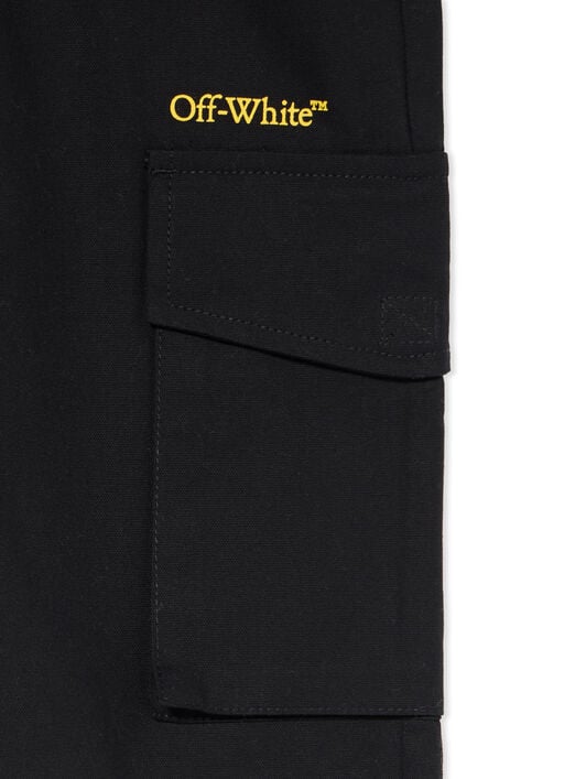 Diagonal Cargo Logo Pants OFF WHITE Diagonal Cargo Logo Pants BLACK - YELLOW OBCF007F25FAB001