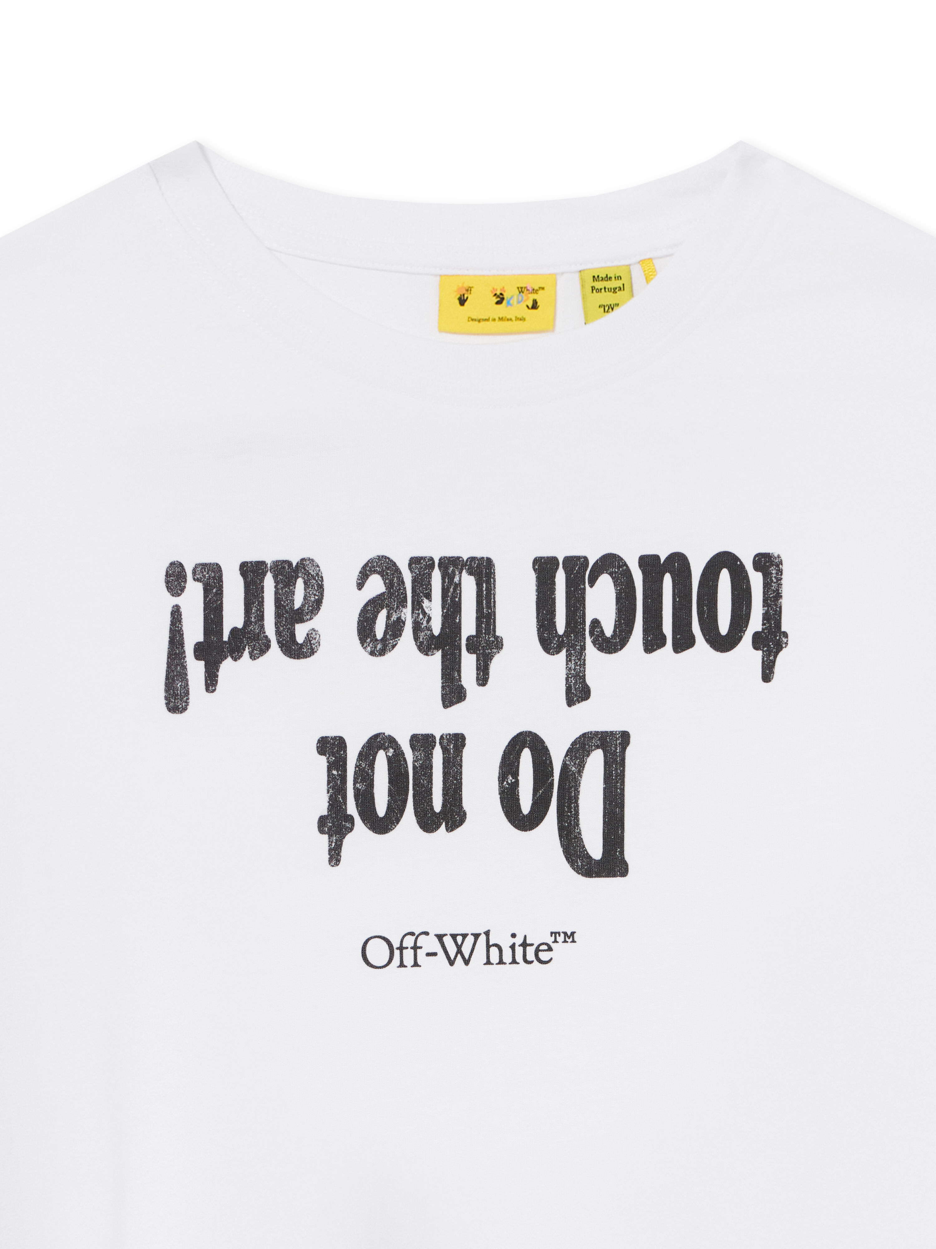 OFF WHITE Art Quote Long Sleeve T-Shirt WHITE 44BAB001F26J001