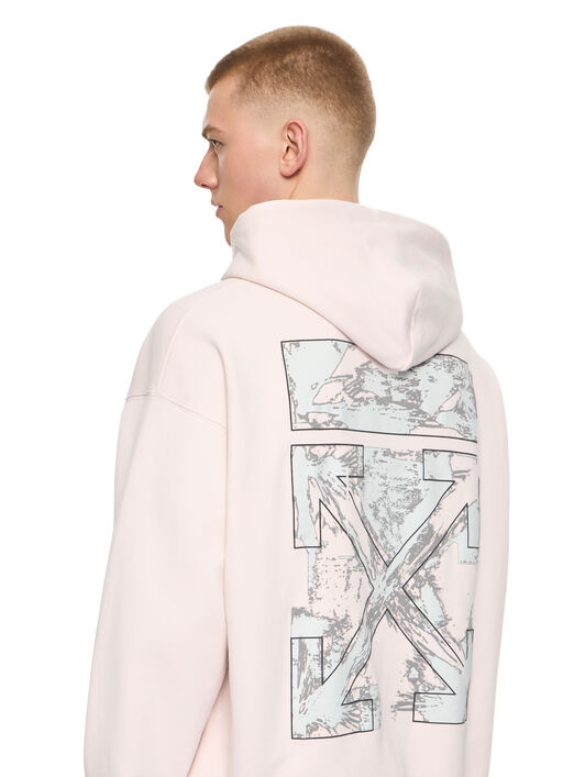 OFF WHITE Paint Arrow Skate Hoodie FADE OUT MAUVE MOR 44MBB085S26F00J