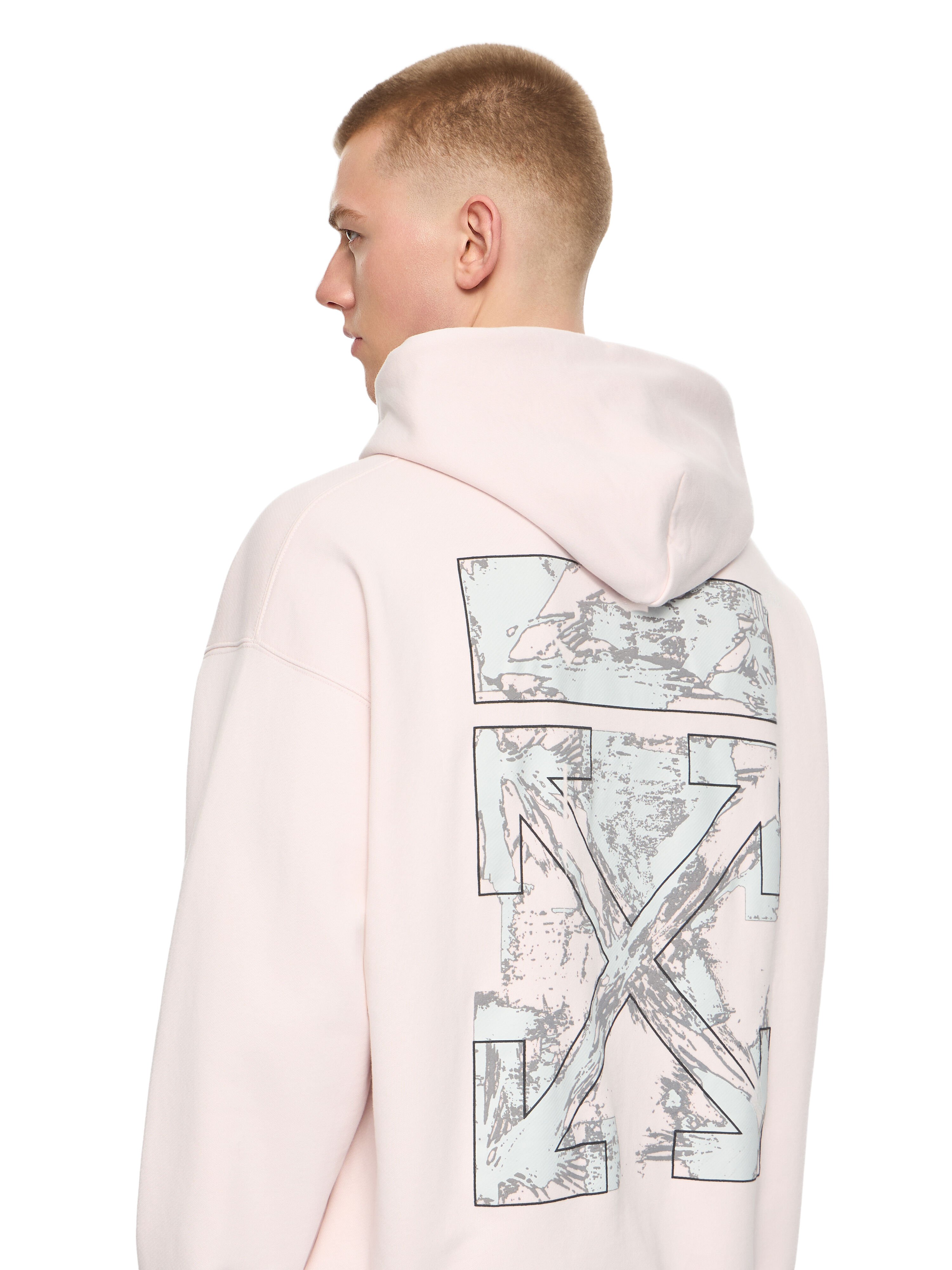 OFF WHITE Paint Arrow Skate Hoodie FADE OUT MAUVE MOR 44MBB085S26F00J