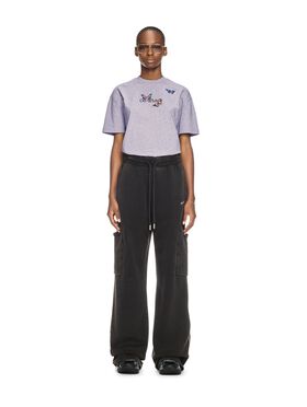 OFF WHITE Gray Bookish Butterfly T-Shirt GREY OWAA089S25JER007