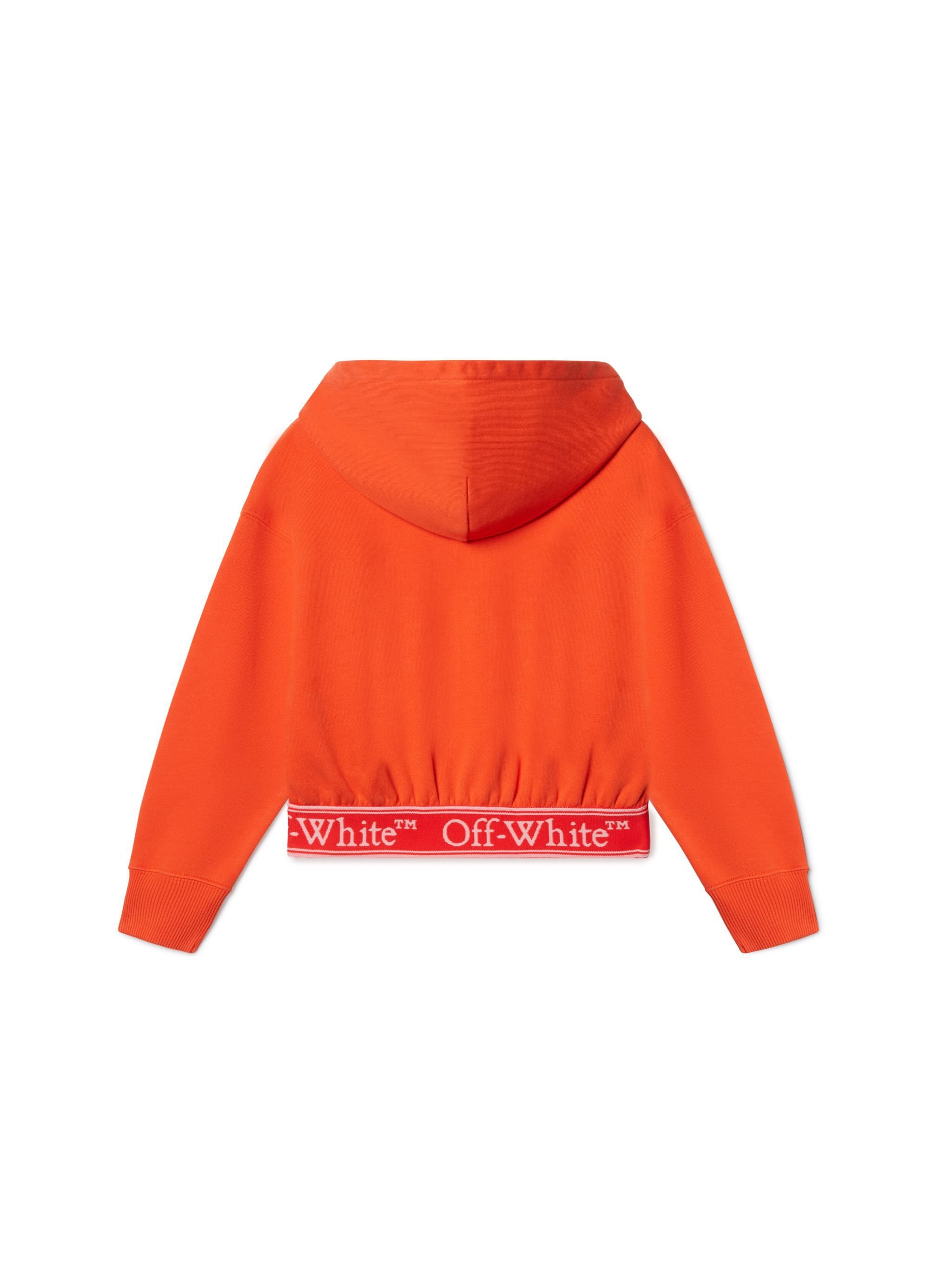 OFF WHITE Bookish Logo Band Hoodie ORANGE OGBB005S25FLE001