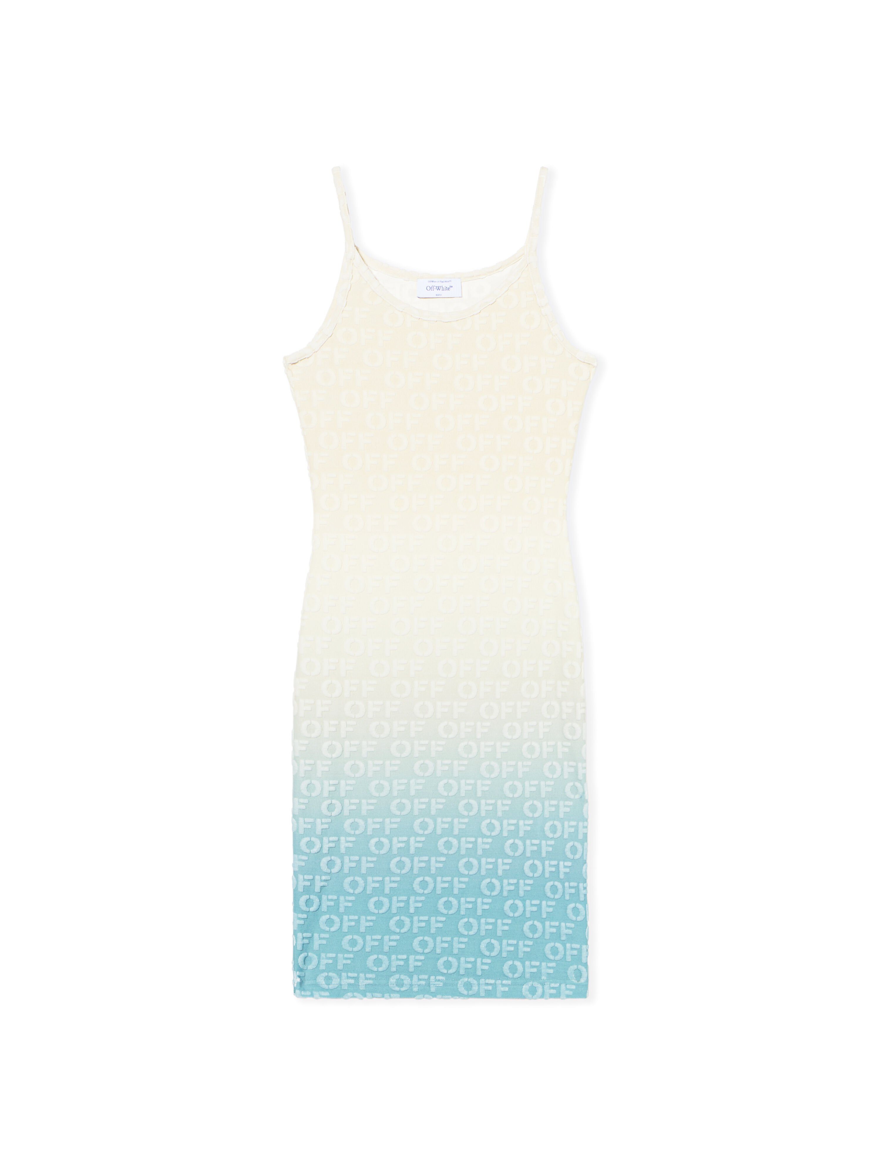 OFF WHITE Gradient Logo Terry Dress LIGHT BLUE - BEIGE OWDB56FT25JER001