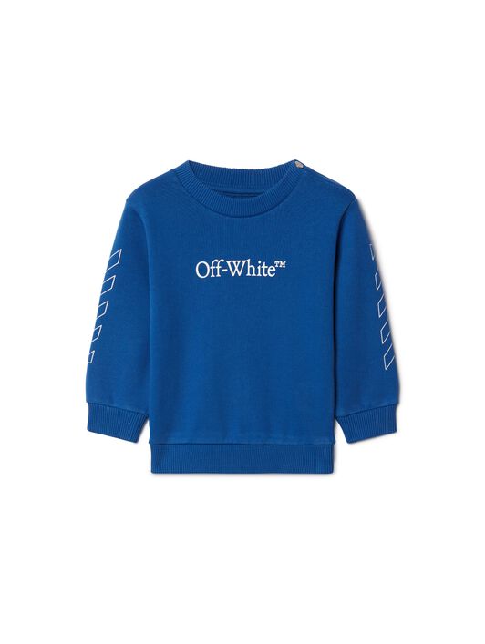 OFF WHITE Diagonal Bookish Sweatshirt BLUE OBXC001S25FLE001
