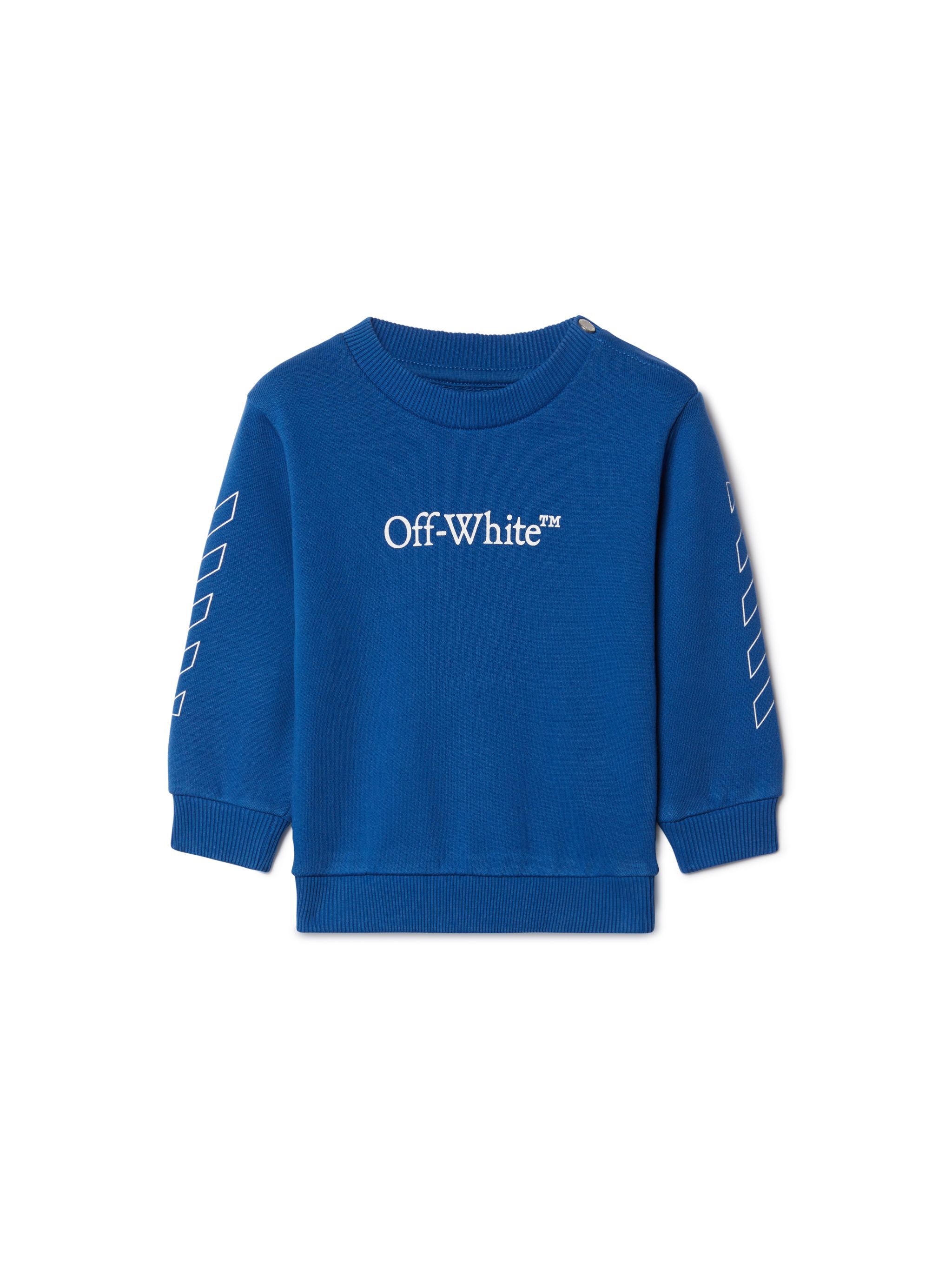 OFF WHITE Diagonal Bookish Sweatshirt BLUE OBXC001S25FLE001