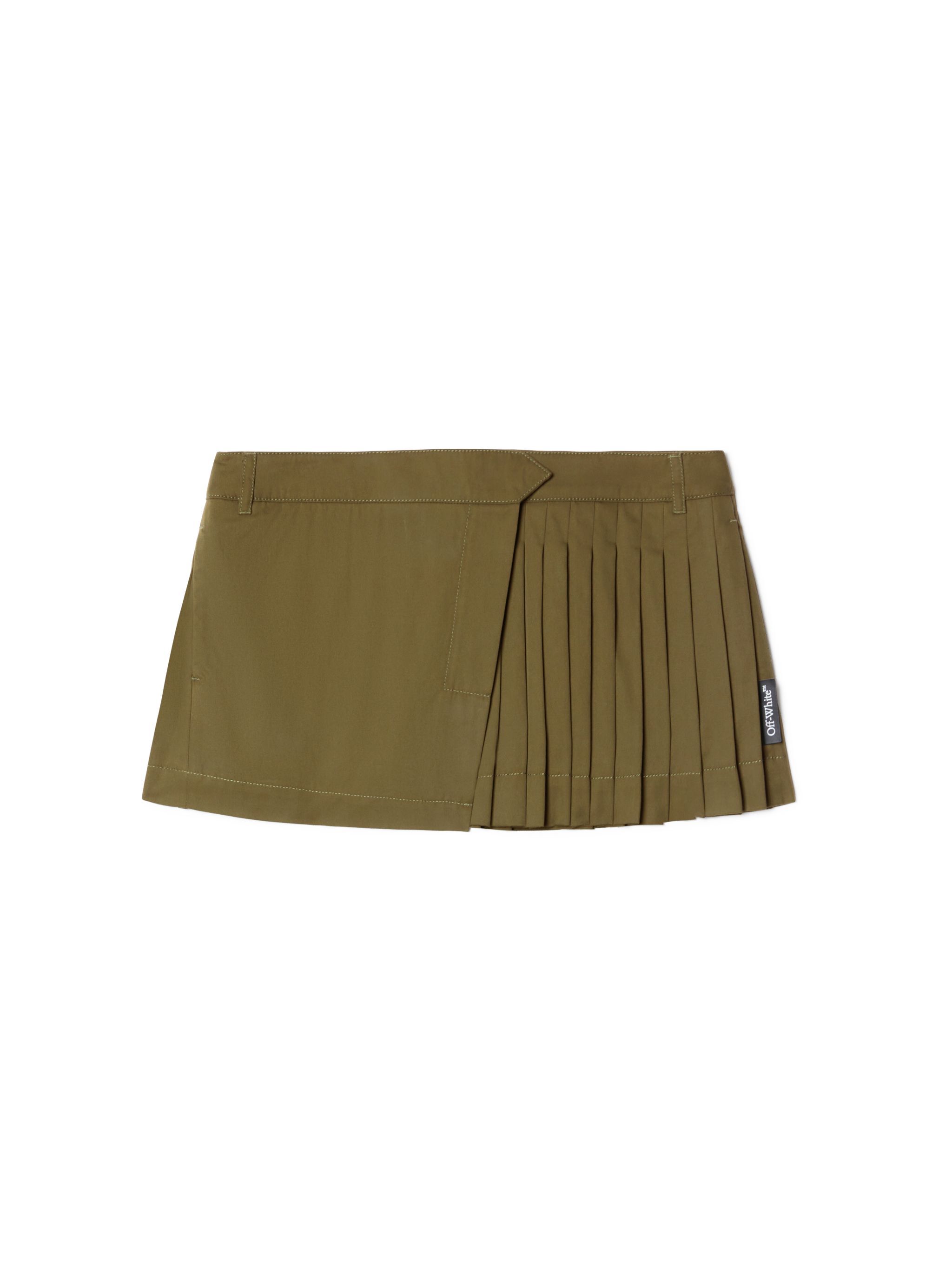 OFF WHITE Green Savana Mini Skirt GREEN OWCU014S25FAB002