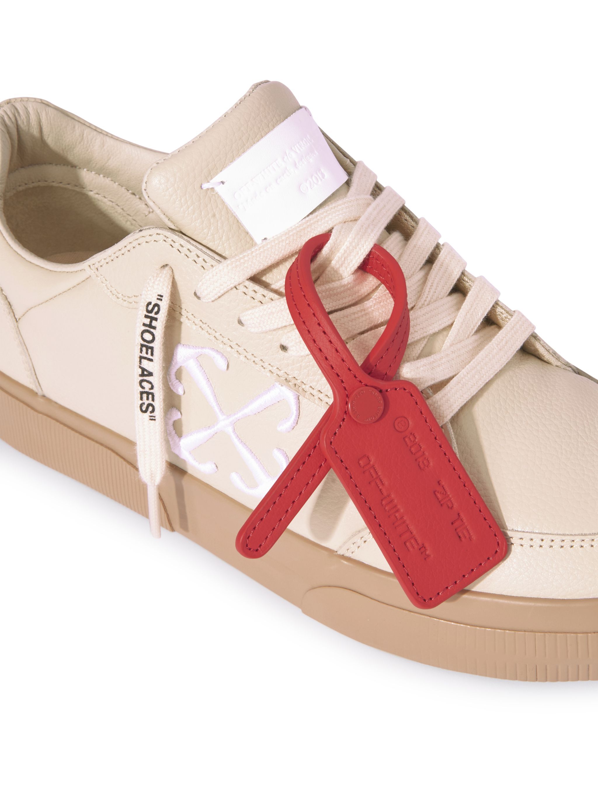 OFF WHITE New Low Vulcanized Calf Lea NEUTRALS OWIA288F24LEA001