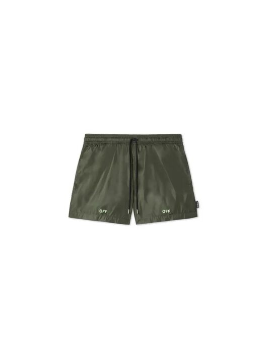 OFF WHITE Costume Da Bagno Verde Con Logo Off VERDE OMFD014S25FAB005