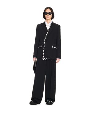 OFF WHITE ORIGAMI WOLL JACKE SCHWARZ OMEN074F24FAB001