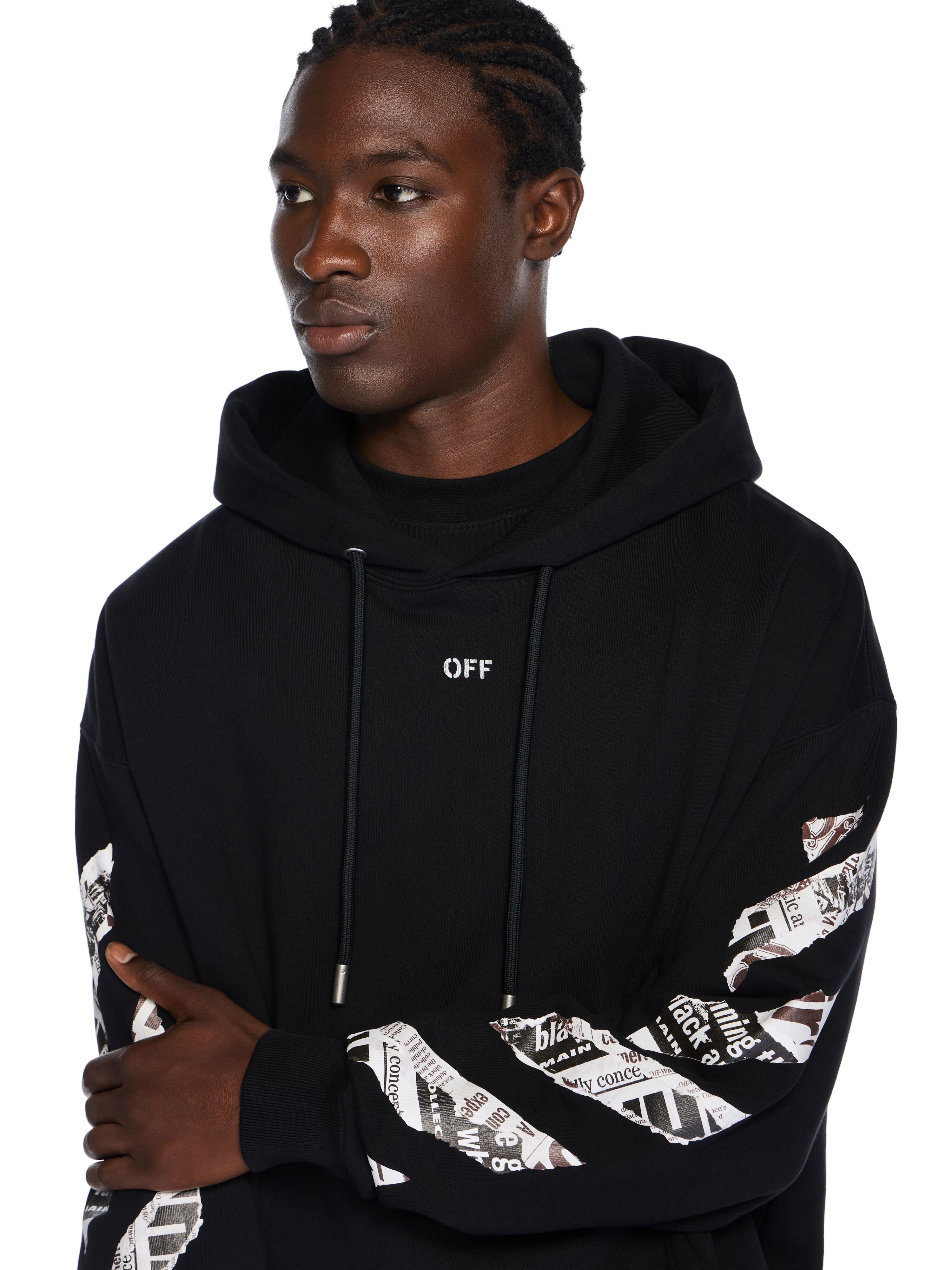 Newspaper Arrow Skate Hoodie OFF WHITE Newspaper Arrow Skate Hoodie BLACK - WHITE OMBB085F25FLE00E